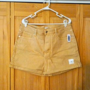 Woman's Yellow Denim Shorts Sz 16